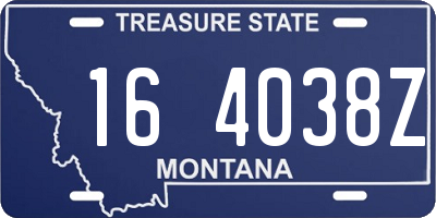 MT license plate 164038Z