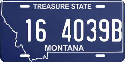 MT license plate 164039B