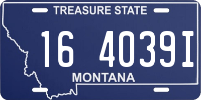 MT license plate 164039I