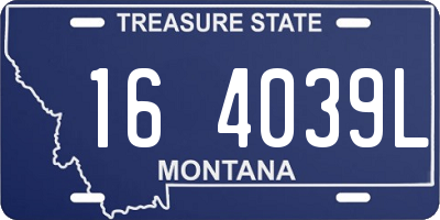 MT license plate 164039L