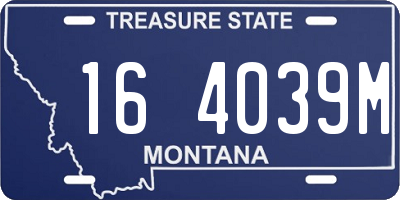 MT license plate 164039M