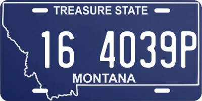 MT license plate 164039P