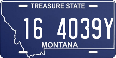 MT license plate 164039Y