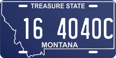 MT license plate 164040C