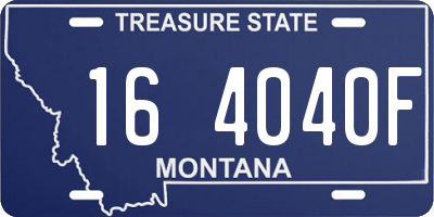 MT license plate 164040F