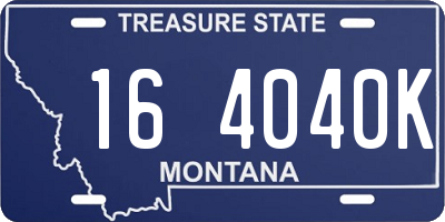 MT license plate 164040K