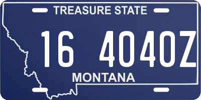 MT license plate 164040Z
