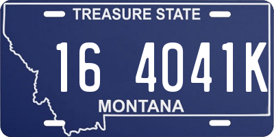 MT license plate 164041K