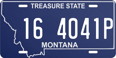 MT license plate 164041P
