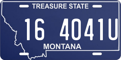 MT license plate 164041U
