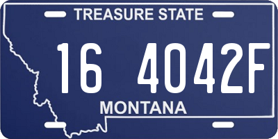 MT license plate 164042F