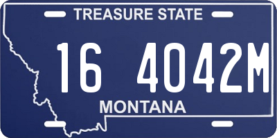MT license plate 164042M