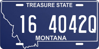 MT license plate 164042Q