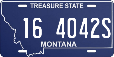 MT license plate 164042S