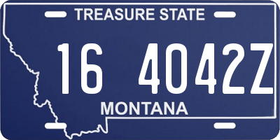 MT license plate 164042Z
