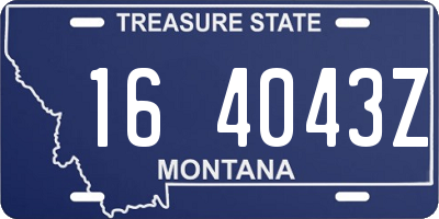 MT license plate 164043Z