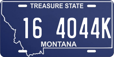 MT license plate 164044K