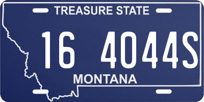 MT license plate 164044S