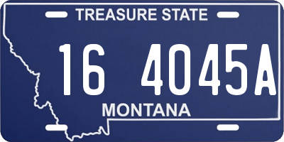 MT license plate 164045A