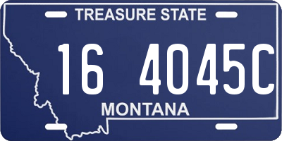 MT license plate 164045C