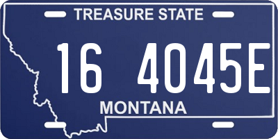 MT license plate 164045E
