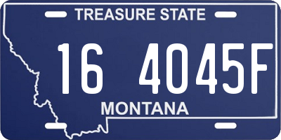 MT license plate 164045F