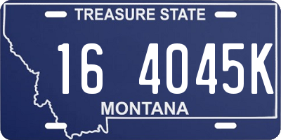 MT license plate 164045K