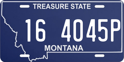 MT license plate 164045P