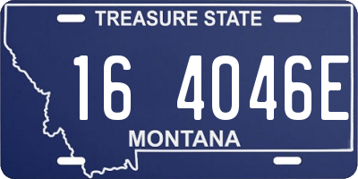 MT license plate 164046E
