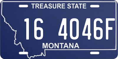 MT license plate 164046F