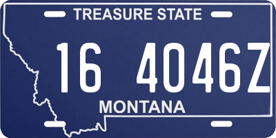 MT license plate 164046Z