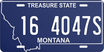 MT license plate 164047S
