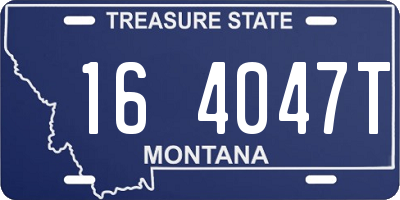 MT license plate 164047T