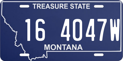 MT license plate 164047W