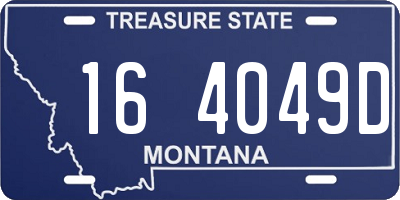 MT license plate 164049D