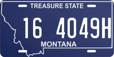 MT license plate 164049H