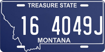 MT license plate 164049J