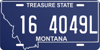 MT license plate 164049L