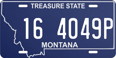 MT license plate 164049P
