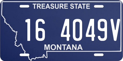 MT license plate 164049V
