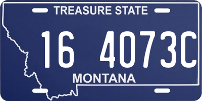 MT license plate 164073C