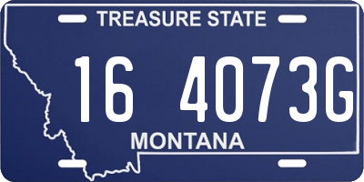 MT license plate 164073G