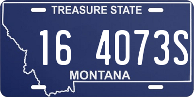 MT license plate 164073S