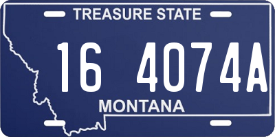 MT license plate 164074A