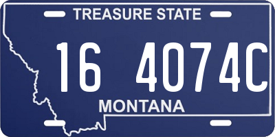 MT license plate 164074C