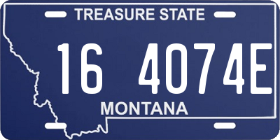 MT license plate 164074E