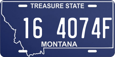 MT license plate 164074F