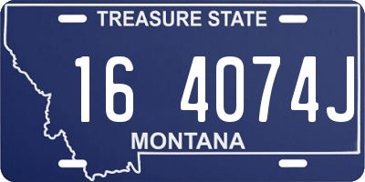 MT license plate 164074J
