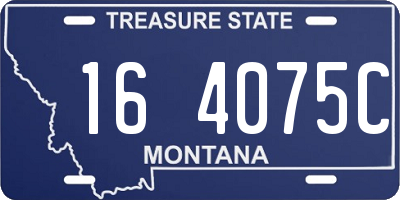 MT license plate 164075C