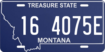MT license plate 164075E